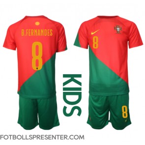 Portugal Bruno Fernandes #8 Hemmatröja Barn VM 2022 Kortärmad (+ korta byxor)